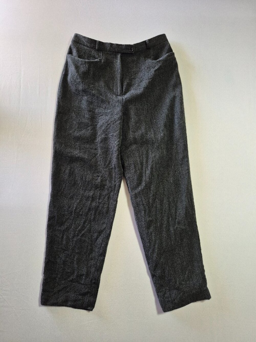 Talbots Petites Women’s 12P Gray 100% Wool Dress Pants Woolmark Trousers Career